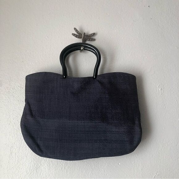 Vintage beaded purple floral feather design vintage handbag - Picture 7 of 11